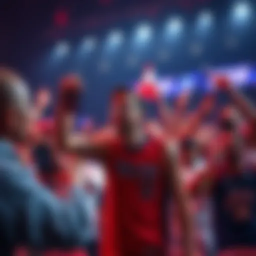 Fans casting votes to elevate their favorite player in a sports contest