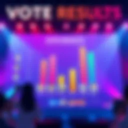 A graphic showing the rankings of Yuta, Maki, and Hakari based on recent votes, highlighting Yuta's surprising lead, with colorful bars and fan reactions displayed.
