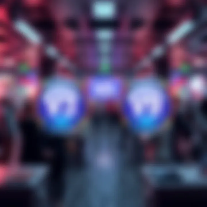 A graphic showing voting buttons for options V3 and V9 with people discussing in the background