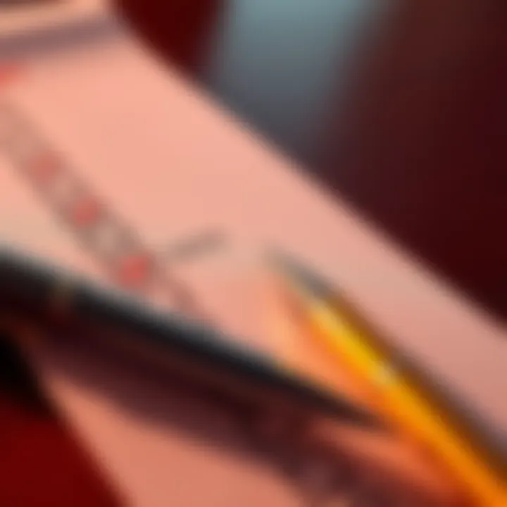 A close-up of a voting ballot with checkboxes for candidates and a pen resting beside it