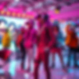 VR Chat Outfits Showcase A vibrant display of new VR Chat outfits designed for talent, featuring colorful and stylish looks that excite fans and streaming communities.