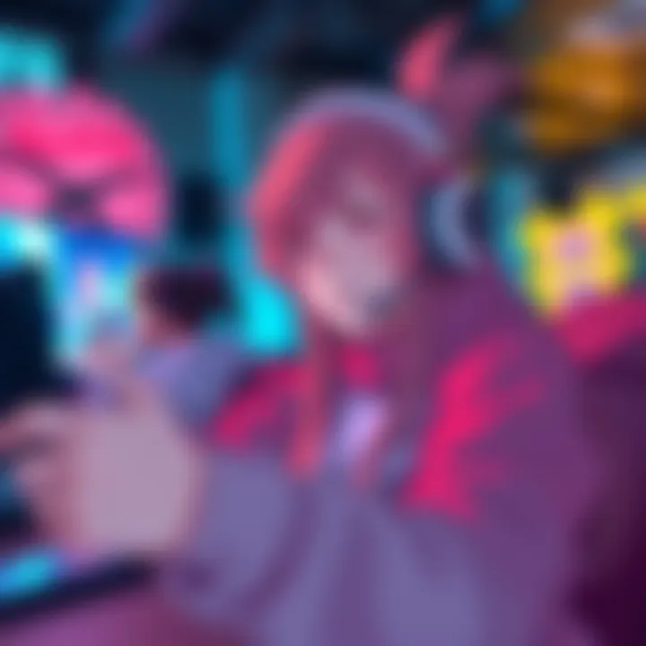 Vtuber Zentreya Streaming Vtuber Zentreya engaging with her audience during a live stream, showcasing her character design and colorful background