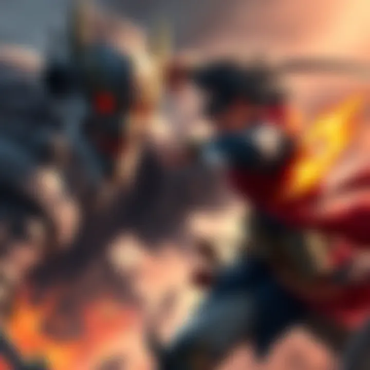 Wahura Wazda engages in an epic fight with a fierce opponent, showcasing intense action and determination.