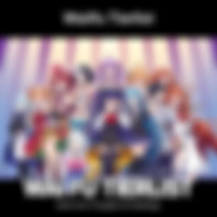 A colorful illustration of various anime characters ranked in a tier list format, inviting fans to share their opinions.