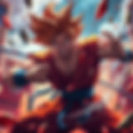Wally showcases his strength by defeating Goku in an intense fight, while Wonderof U and GER struggle nearby.