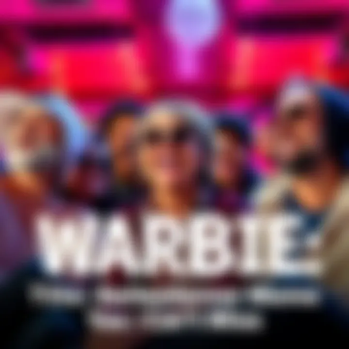 A group of people enjoying and sharing the WARBIE meme inspired by the Barbenheimer trend, displaying laughter and creativity.