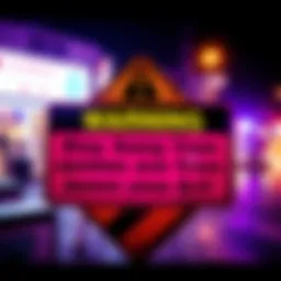 Warning sign regarding James Loves Art A caution sign with the text 'Stay Away from James Loves Art!' to indicate warning within the art community