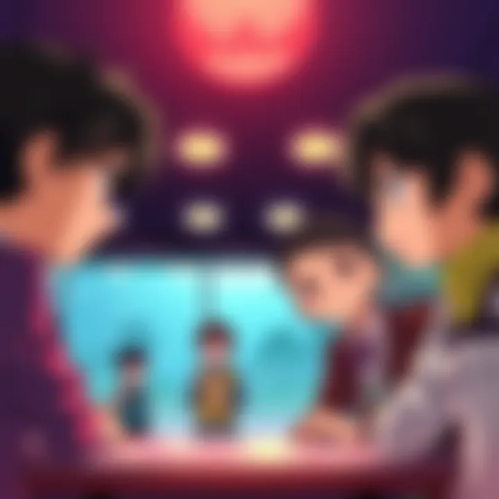 A scene from Episode 16 of Watari-kun showing main characters in a tense moment discussing their challenges.