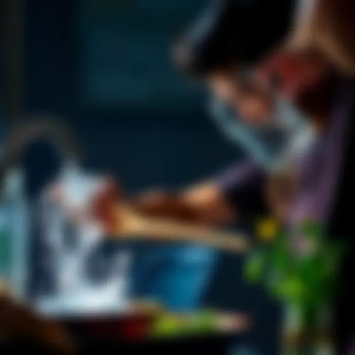 A person using water for cooking, drinking, and gardening, showing various practical uses of water in everyday tasks.