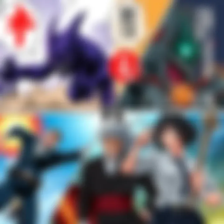 Webcomic vs Manga Comparison A split-screen image showing scenes from the webcomic and manga versions of the Monster Association Arc, highlighting their unique styles and characters in action.