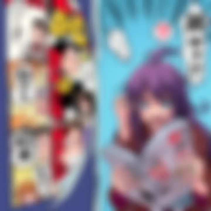 A comparison of webcomics and manga with vibrant webcomic panels on one side and a frustrated manga reader on the other, illustrating the shift in reader preferences in 2025.