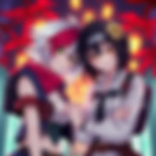 Weiss and Ruby smiling together, showcasing their strong friendship in a vibrant setting