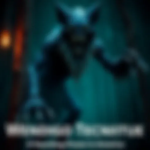 A menacing Wendigo creature looming in a dark forest, showcasing its sharp claws and glowing eyes, symbolizing hunger and power.