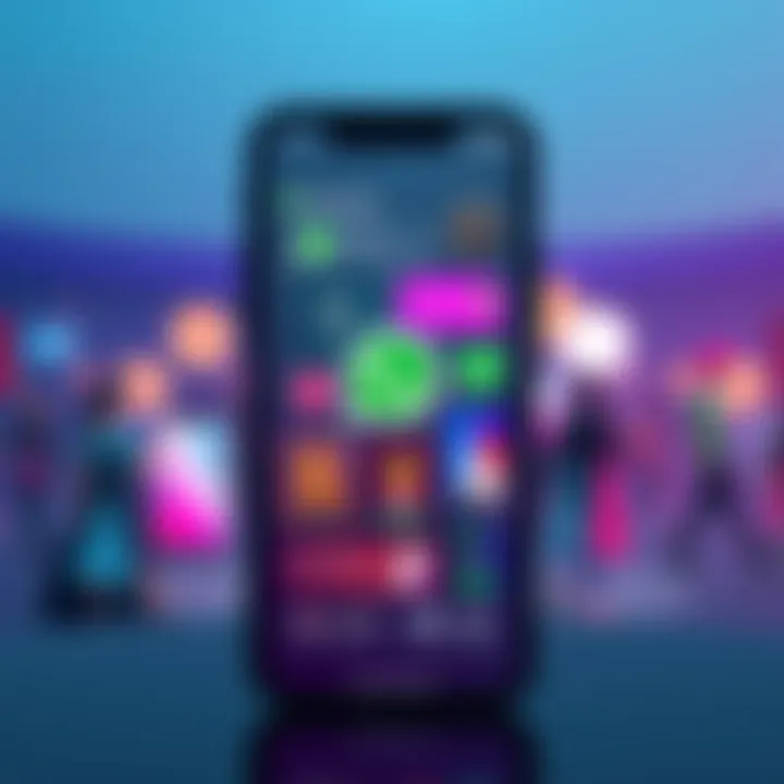 Whatsapp Kaguya Features A smartphone screen displaying various unique features of Whatsapp Kaguya, showcasing user-friendly messaging tools and vibrant interface designs.