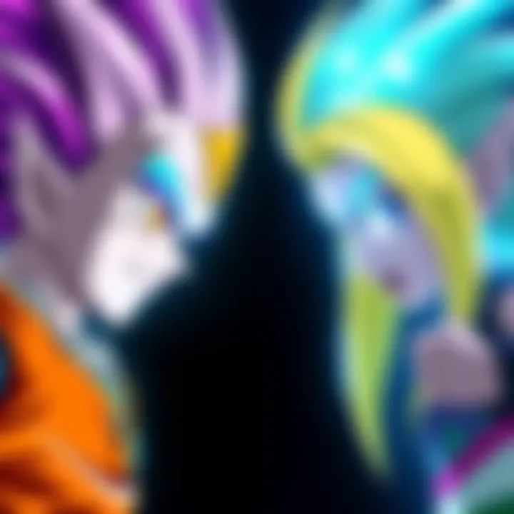 Whis from Dragon Ball Super and Bill Cipher from Gravity Falls in a battle pose