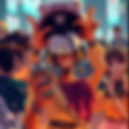 Whitebeard Character Decline Fans expressing disappointment over Whitebeard's decline in God Valley, showing a group of people discussing and reacting to the news.