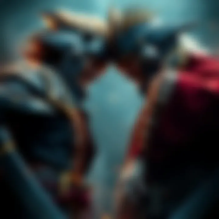 Whitebeard and Mihawk facing off in an intense battle scene, showcasing their powerful presence and combat readiness.