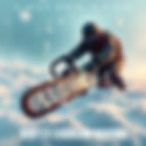 Soldier using a chainsaw in a snowy battlefield during winter combat.