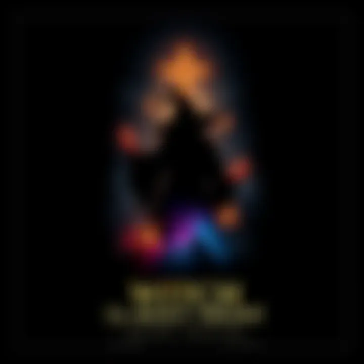 The poster for Witch On The Holy Night Movie featuring a dark, mystical background with a silhouette of a witch casting a spell, surrounded by glowing symbols.