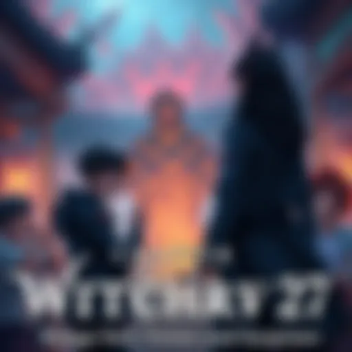 A dramatic scene from Witchriv Chapter 27 featuring characters facing unexpected challenges and surprises in a vibrant setting.