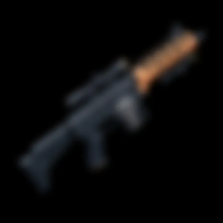 Detailed 3D model of Wolfwood’s Punisher gun from Trigun, showcasing cel-shaded design.