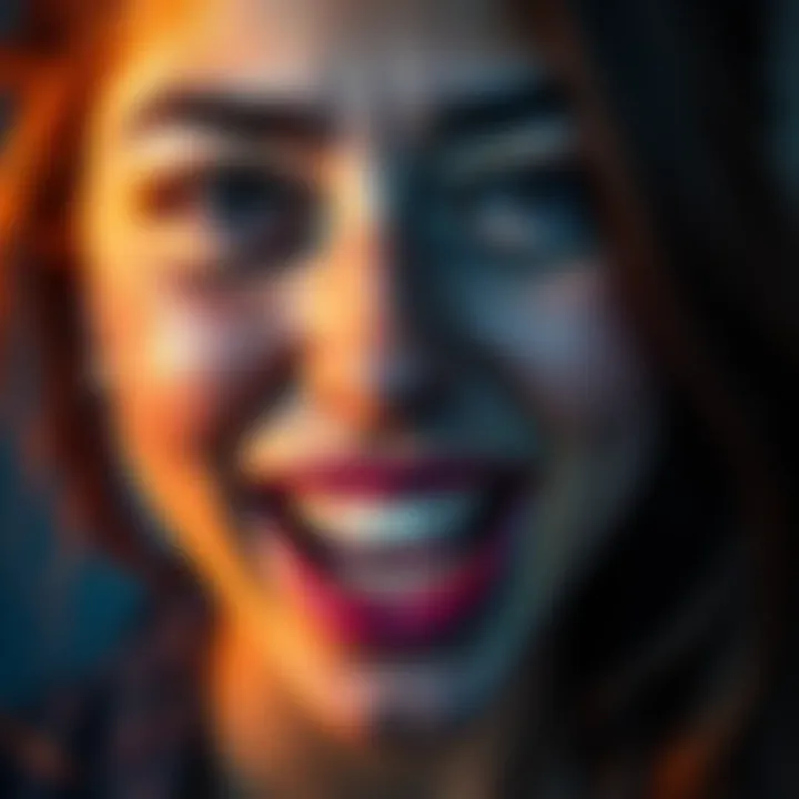 A woman showing a captivating facial expression that evokes strong emotions, highlighting her connection with those around her.
