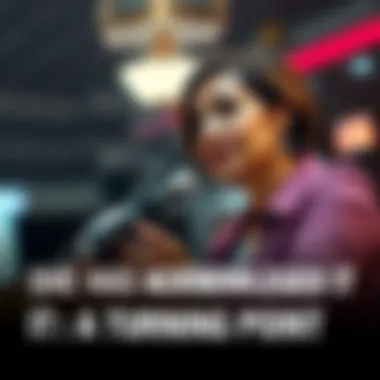 A woman confidently speaking at a press conference, addressing the media with important insights that could change public perception.