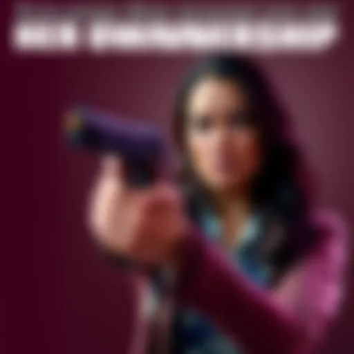 A woman stands confidently, holding a handgun in a safe manner, reflecting her reasons for gun ownership.