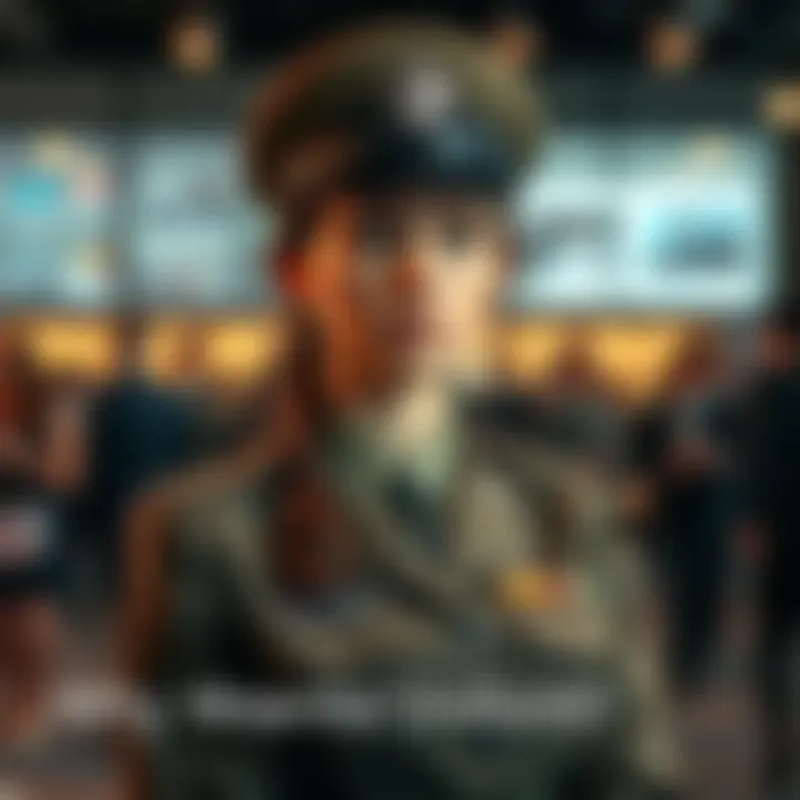 Woman in military uniform questioning her status A woman dressed in military attire stands with a concerned expression, discussing her military status during a formal event