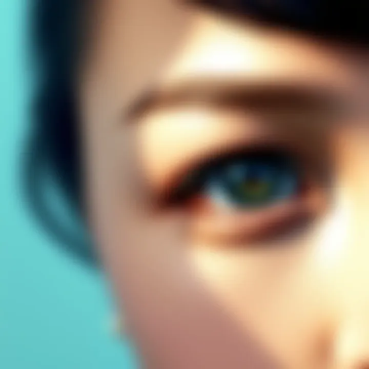 A woman with one eye visible while the other eye is not shown, depicting her unique condition