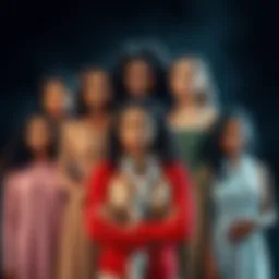 A diverse group of women standing together, showing unity and strength, reflecting contemporary identity and representation themes.