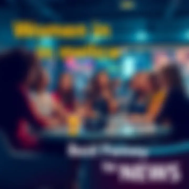 A group of diverse women talking about female characters in movies and shows at a round table.