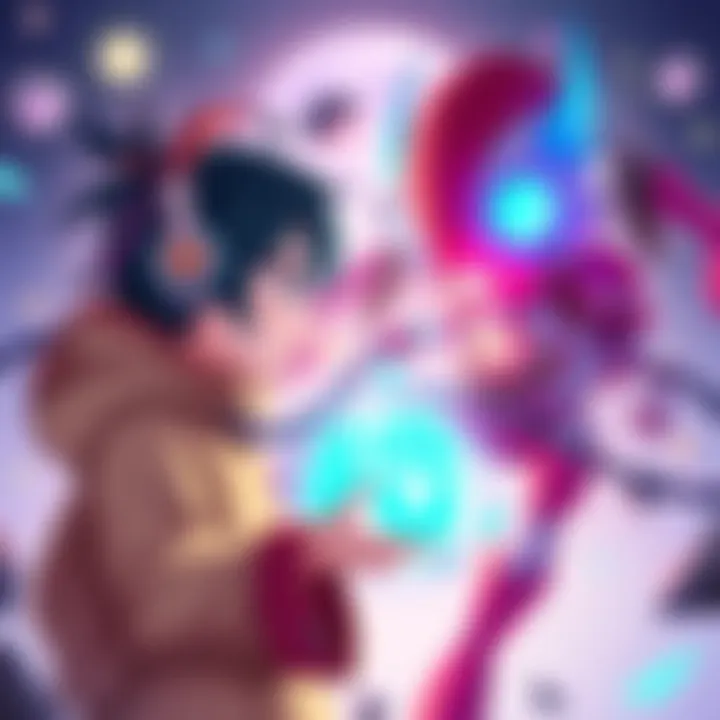 An illustration showing the character Tooru controlling the Wonder of U, highlighting the connection between them.