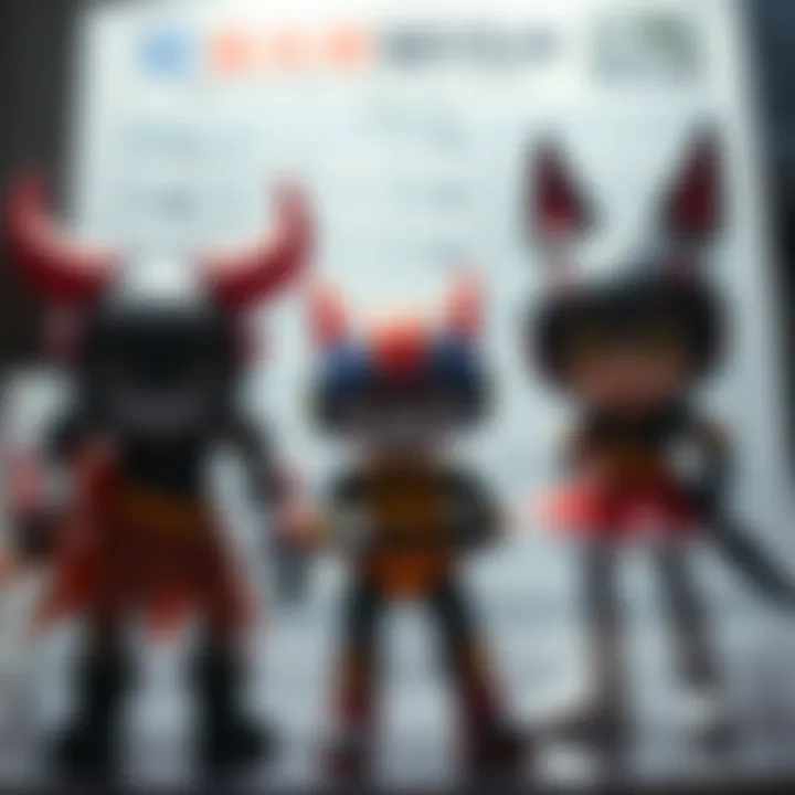 Three newly revealed Yamaguchi Revoltech figures, Garou, Bang, and Puri Puri Prisoner, displayed together with a fan's wish list in the background