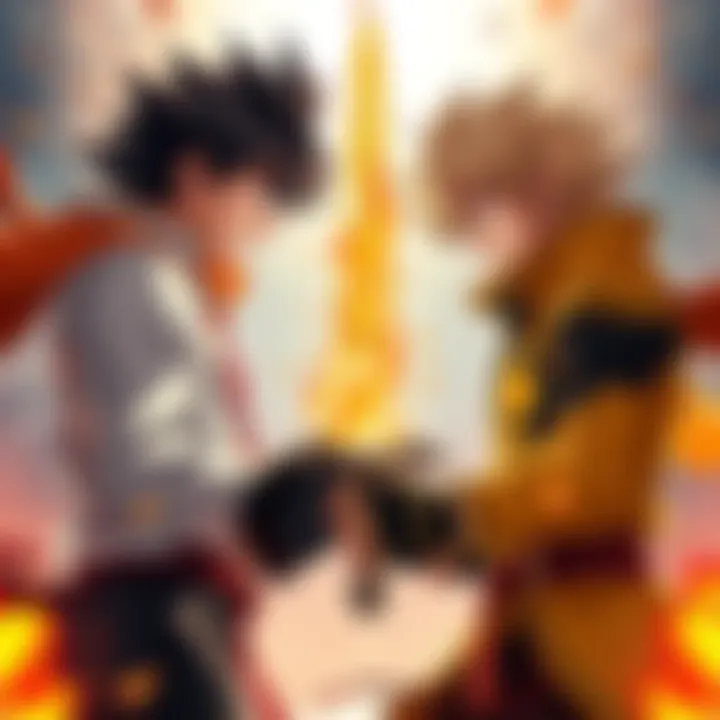 Yang and Adam in an intense battle stance, ready to fight in RWBY Volume 3