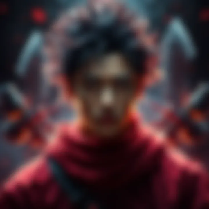 An artistic representation of Yang depicted as Nero, showcasing bold colors and dynamic elements, symbolizing power and cultural commentary.