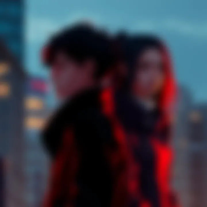 Yang and Weiss looking contemplative, symbolizing their struggle with their parents, Raven and Jacques