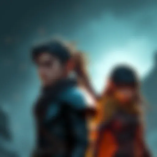 Yor and Fiona looking determined while standing side by side, both focused on a character in need of protection.