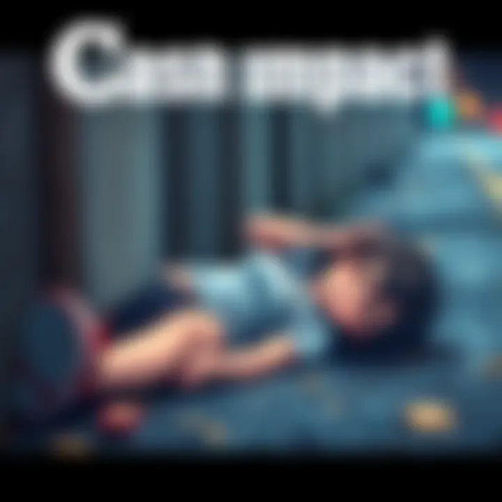 Crash Impact A teenage girl named Yoru lies on the ground near a concrete wall, showing signs of distress after a fall.