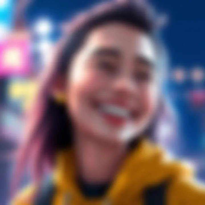 Yoru with a big smile, radiating happiness and positivity to fans