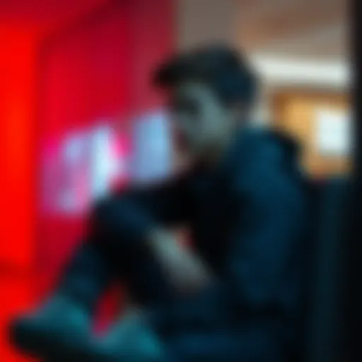 An 18/19-year-old boy sitting alone, looking pensive with a thoughtful expression, symbolizing his struggle with trauma.