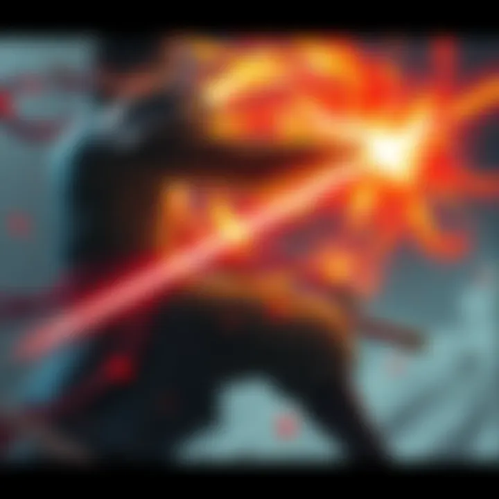 A fighter using Yugito techniques against an opponent, showcasing dynamic jutsu movements in a battle scene.