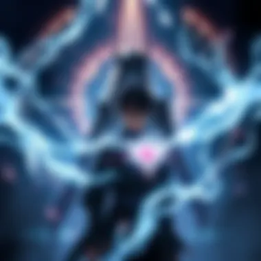 Yuji stands with glowing cursed energy around him, symbolizing the Black Flash blessing, with a shadowy figure of Sukuna in the background.