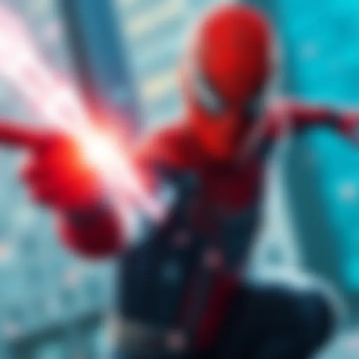 Fanart of Yuji Itadori wearing a Spider-Man suit that combines elements from the JJK series.