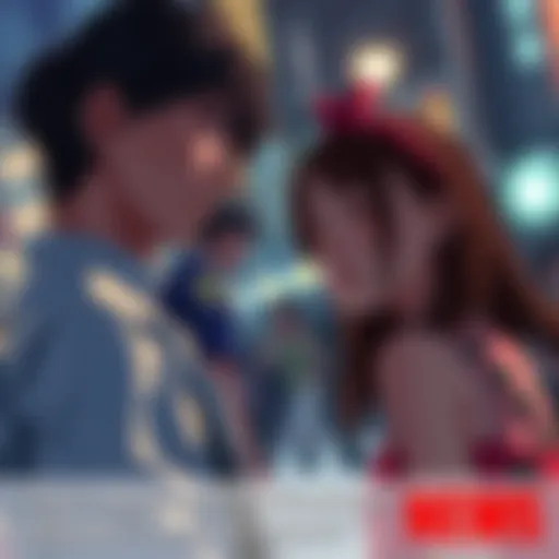 Yuji looks away while Itazawa stands alone, highlighting the emotional gap between them