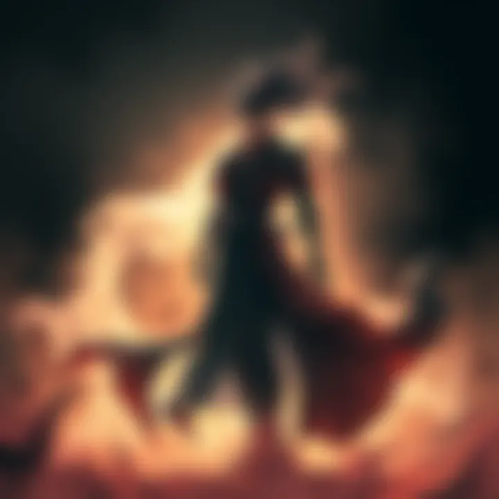 Yuji as the King of Curses Yuji stands confidently with a dark aura around him, symbolizing his power as the new King of Curses, with shadows swirling at his feet.