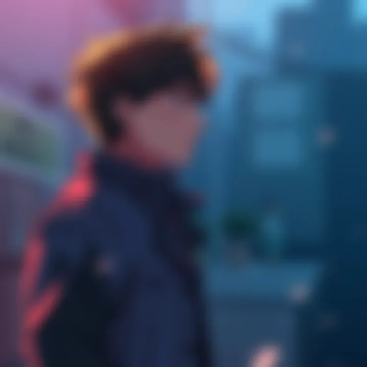 Yuji stands alone, looking contemplative as he thinks about his past choices and their effects on the future generation.