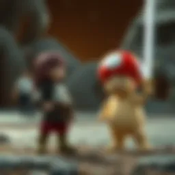 Yuji and Toad Facing Mahito Yuji and Toad stand ready for battle against Mahito, who appears as a woman resembling Jennifer Lawrence.