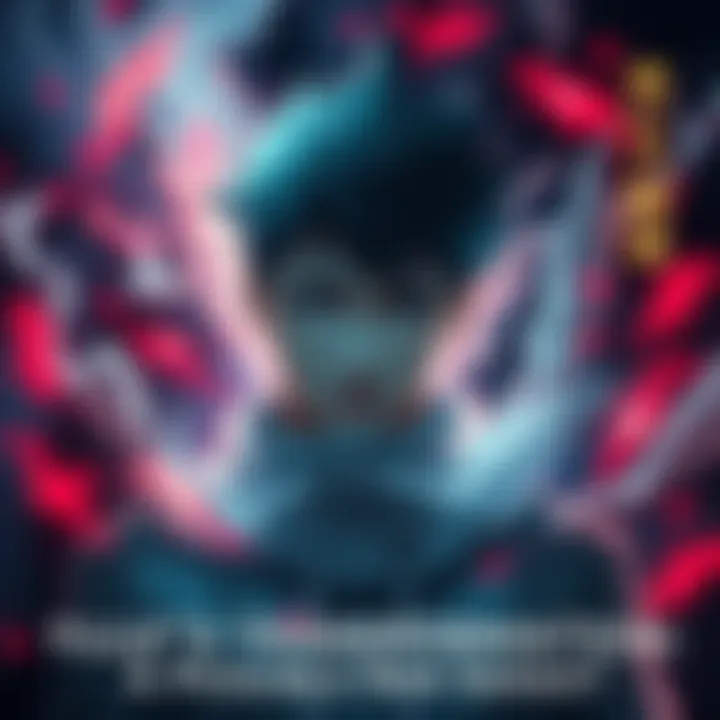 Yuji looking conflicted as he contemplates becoming a cursed object, with dark energy swirling around him