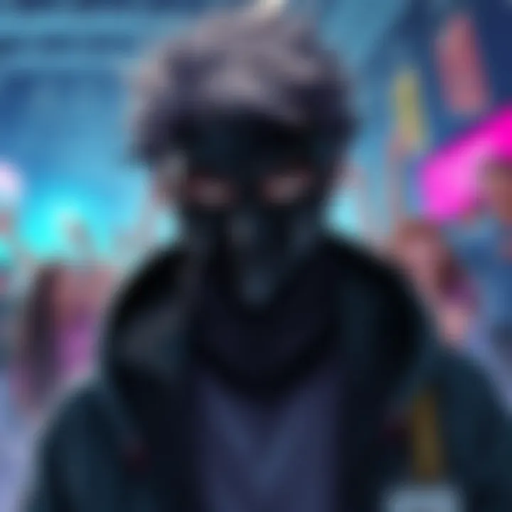 Yujiro character wearing a black mask, resembling Black Noir, with fans laughing and sharing memes in the background.